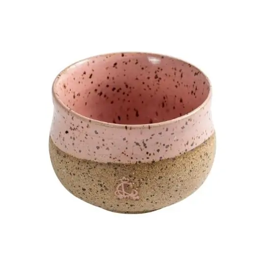Copo Oriental para Chá em Cerâmica Rustic - Rosa