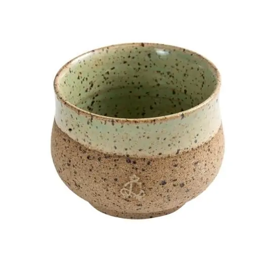 Copo Oriental para Chá em Cerâmica Rustic - Verde