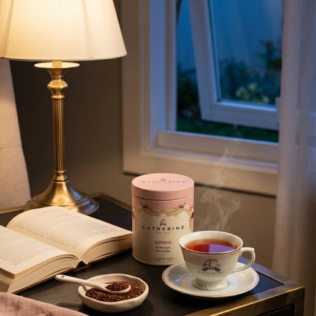 Rooibos Catherine Fine Teas para tomar à noite.