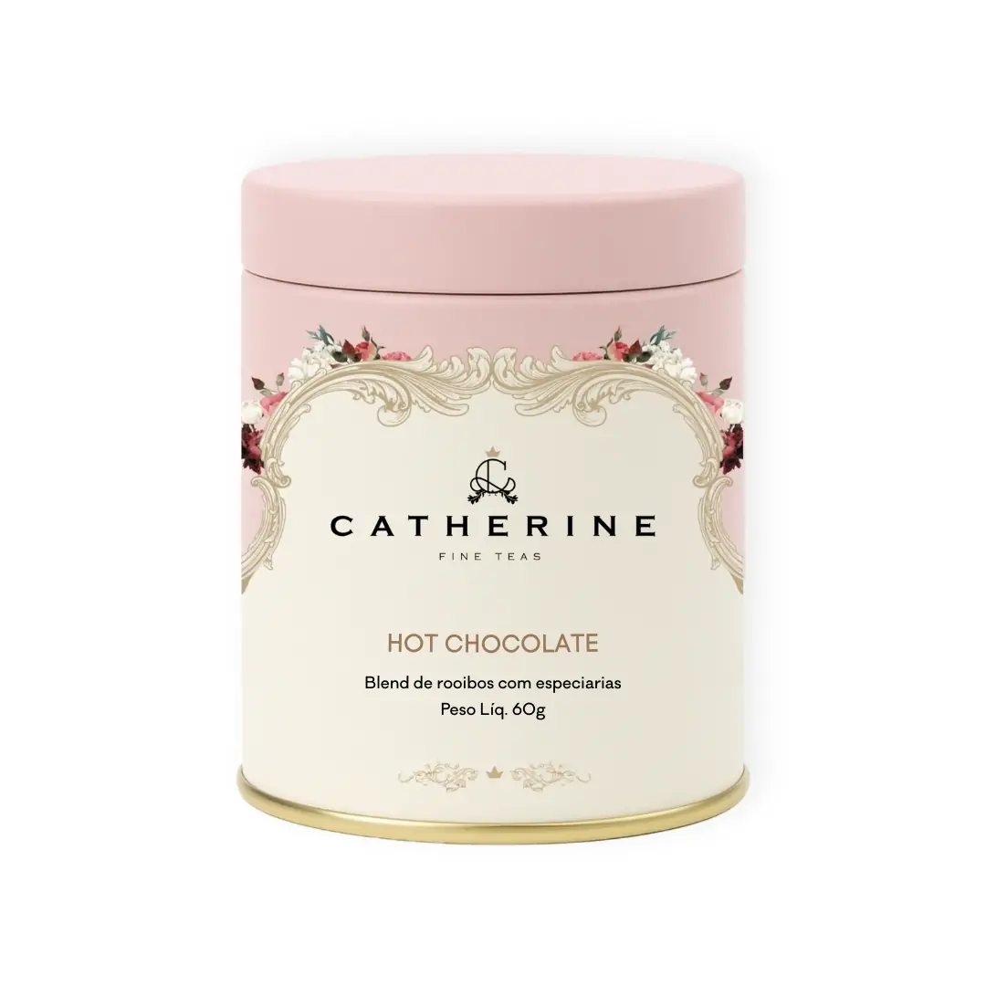Hot Chocolate Infusão de Rooibos com Cacau e Especiarias Pink Tin - Catherine Fine Teas