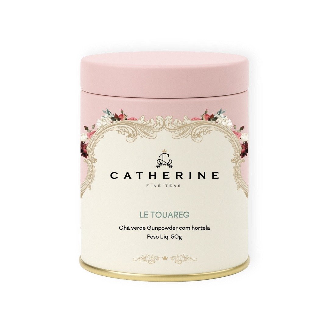 Le Touareg Chá Verde com Hortelã Refrescante Pink Tin - Catherine Fine Teas