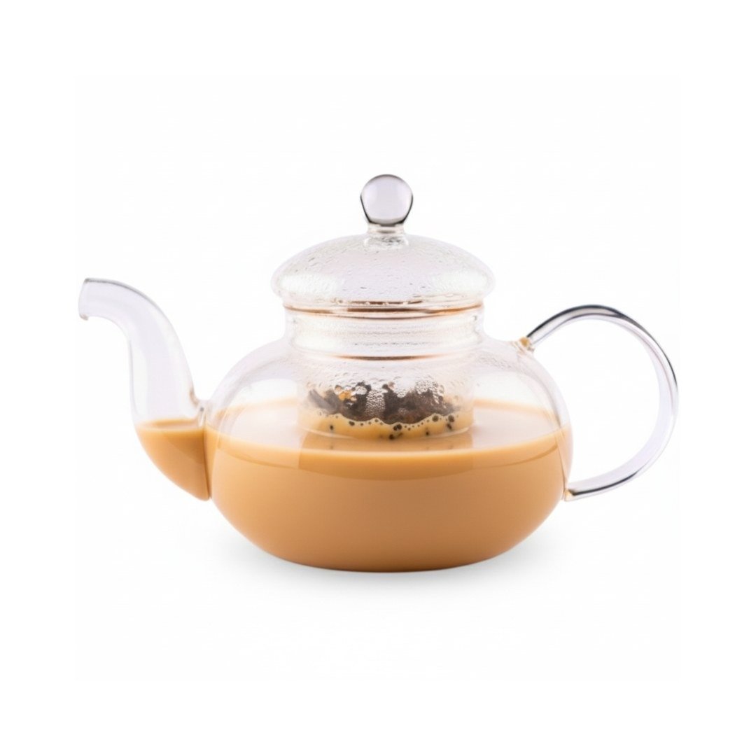 Masala Chai com leite na Chaleira