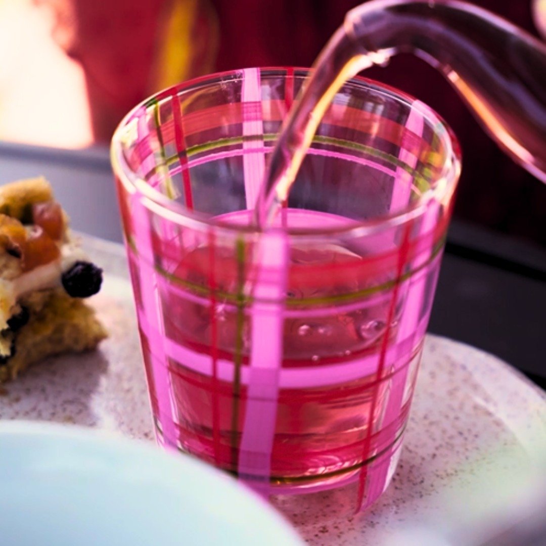 Copo pintado a mão parede dupla Pink Veranda Catherine Fine Teas