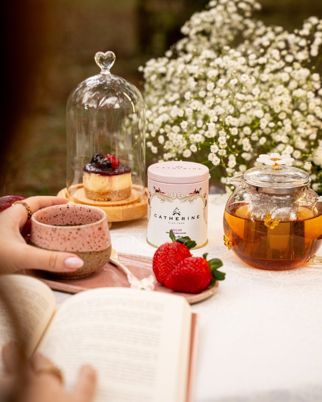 Chás para a primavera e acessórios Catherine Fine Teas