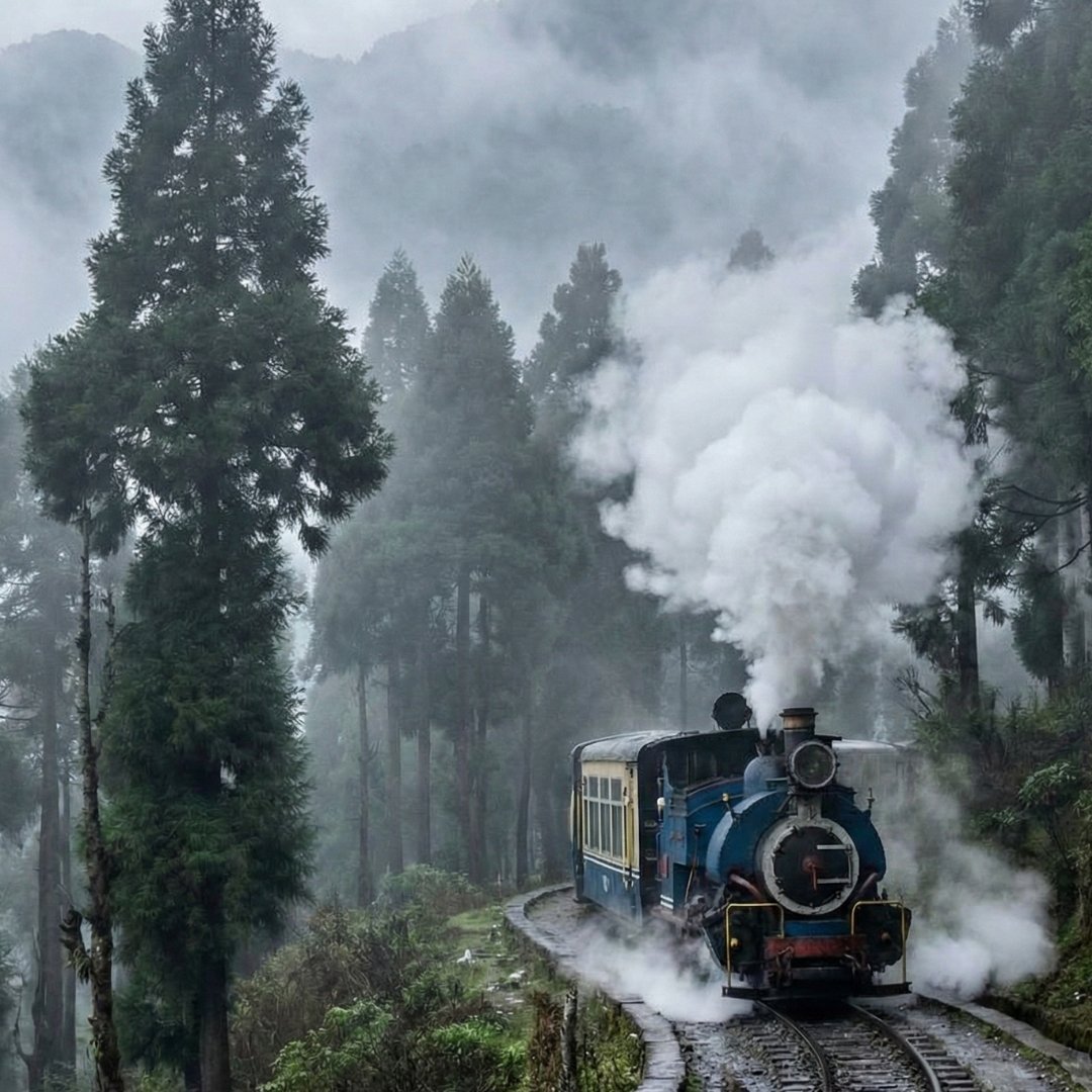Viagem de trem pelas montanhas de Darjeeling rumo às plantações de chá de altitude, onde nascem os blends mais sofisticados do mundo.