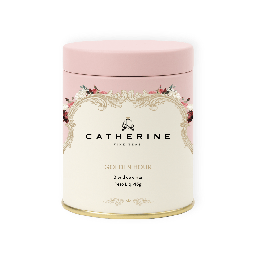 Golden Hour Infusão de Rooibos com Ervas Pink Tin 45g - Catherine Fine Teas