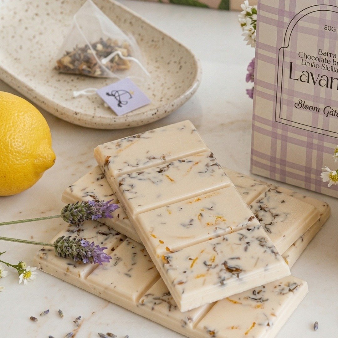 kit com chá e chocolate Jardins de Provence