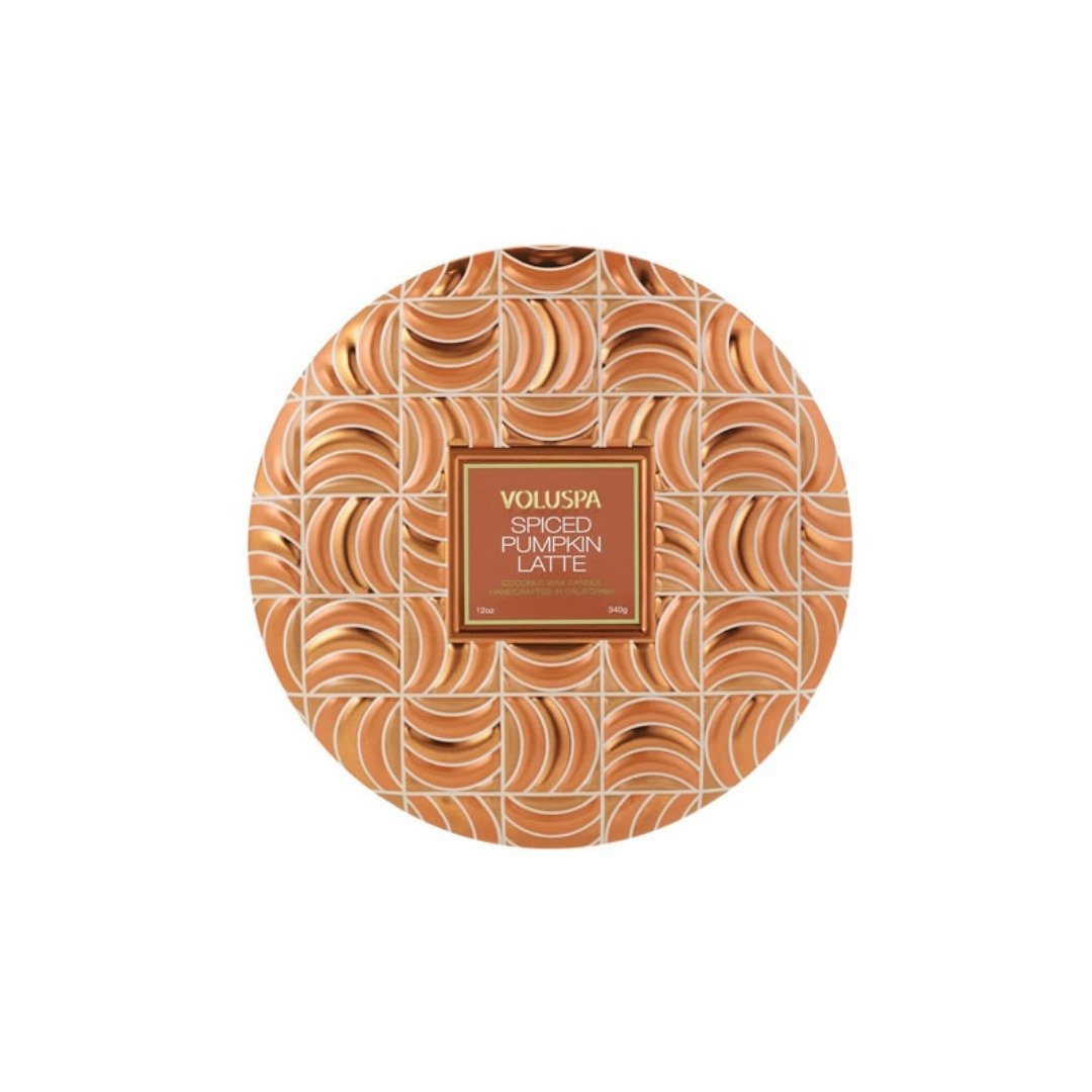 Vela Voluspa Spiced Pumpkin Latte Lata 3 Pavios 60H
