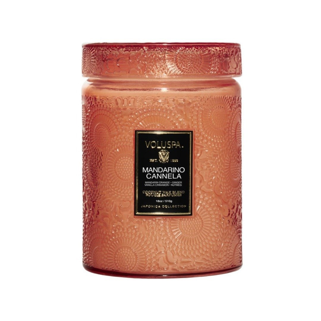 Vela Voluspa Mandarino Cannela Pote de Vidro G 100H