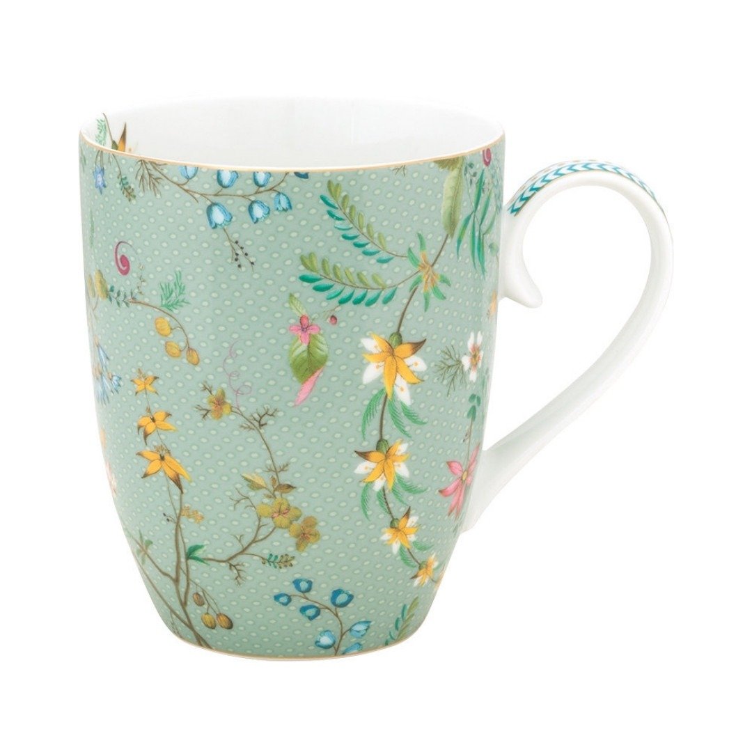 Caneca Grande Flowers Azul - Jolie | Pip Studio
