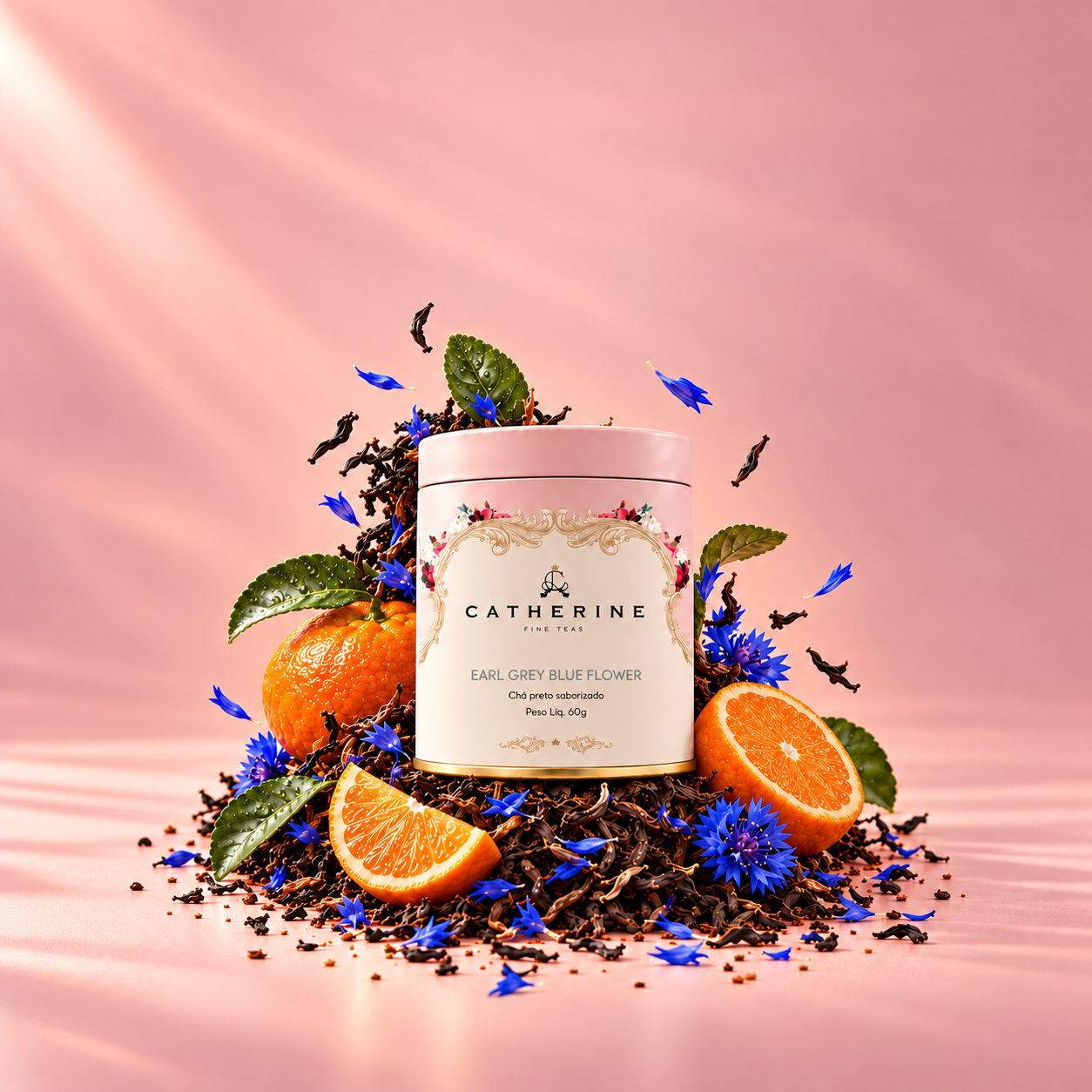 Blend Earl Grey Blue Flower | Chá Preto com Bergamota e Centáurea | Pink Tin 45g