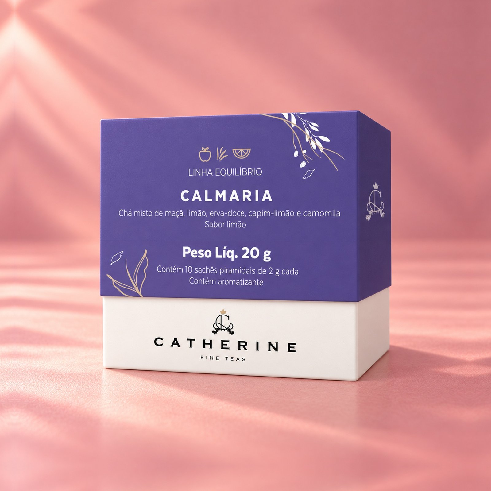 Blend Daily Calmaria de Camomila | Erva-Doce e Limão | Caixa com 10 Sachês Piramidais