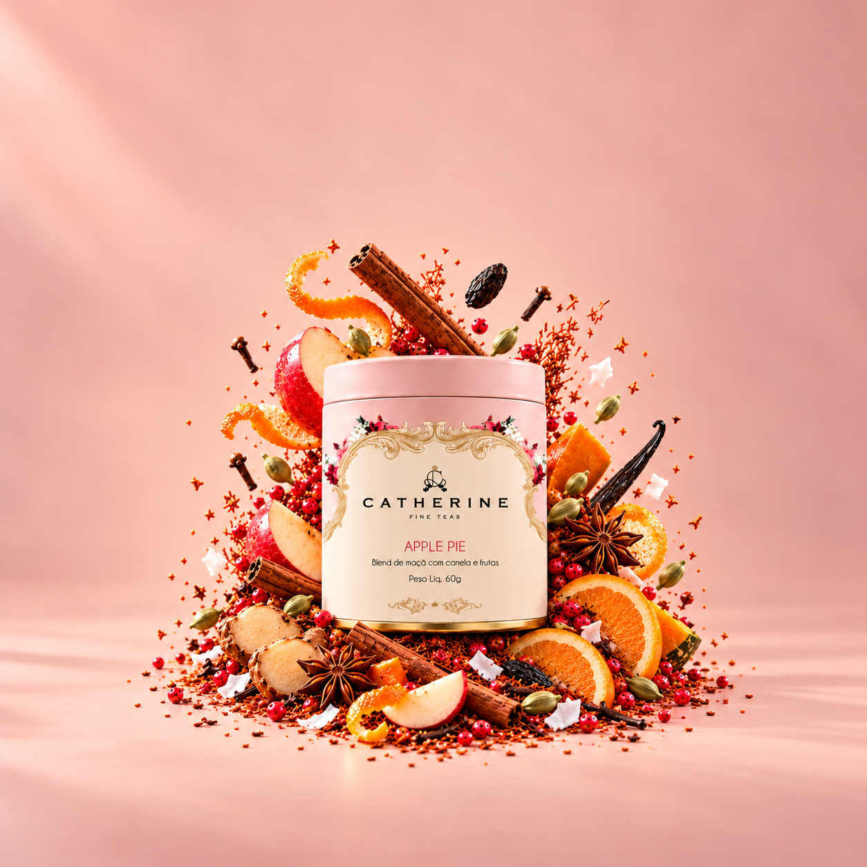Blend Apple Pie | Infusão de Maçã com Canela e Caramelo | Pink Tin 45g