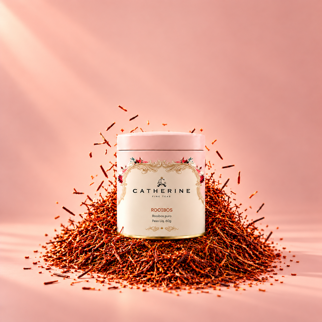 Chá Rooibos Puro da África do Sul | Pink Tin 45 g
